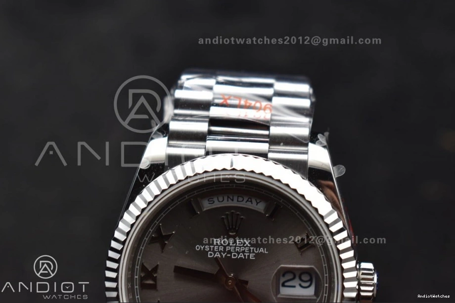 vr3255 DayDate Edition Efficient Weight) 36 on Roman Bracelet Steel V5 Grey Dial (Gain President 684 Best SS QF 904L 1120